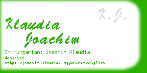 klaudia joachim business card